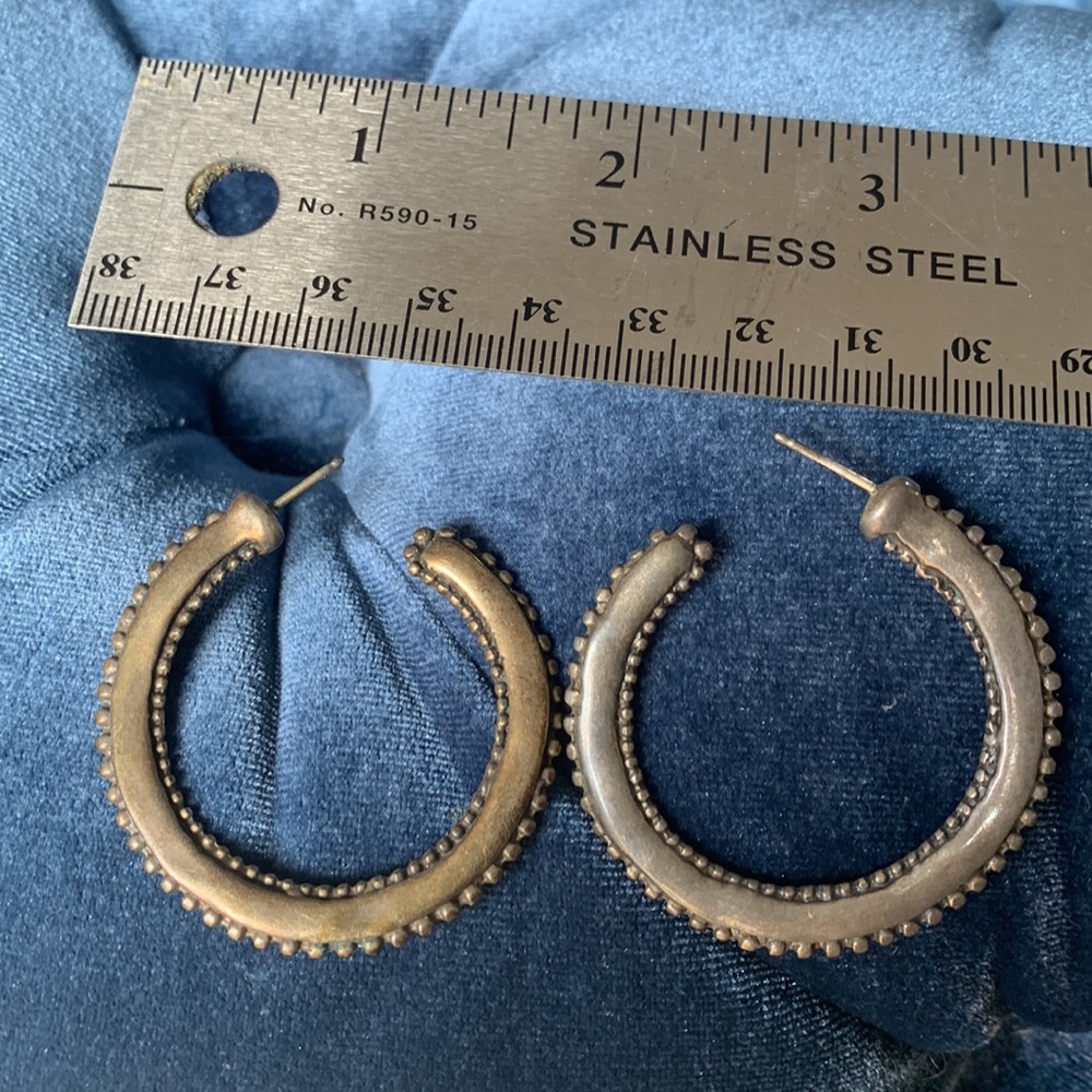 Uno de 50 Silver Hoop Earrings